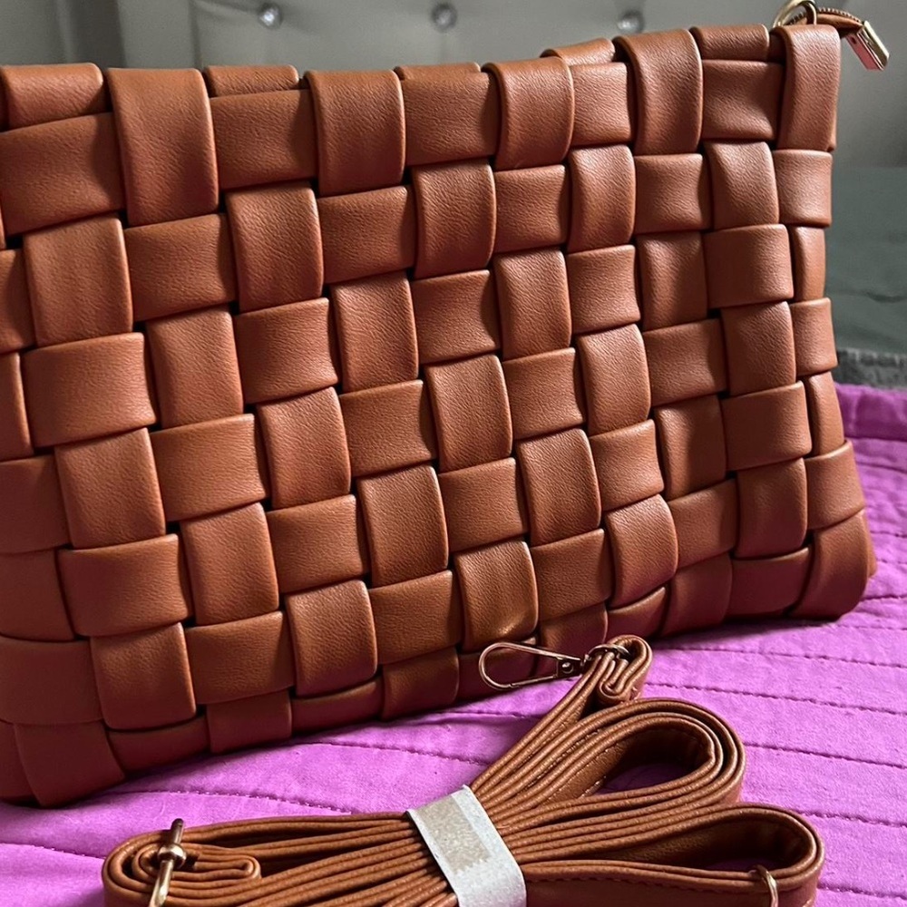 Woven Versatile Multi Strap Brown Bag - Picture 8 of 10